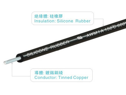 UL3137 silicone rubber cables 600v 150C  24AWG FT2  black home appliance uav lighting