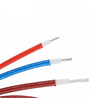 UL3122 Fiberglass Braided Wire with 300V Rated Voltage and 200C High Temperature Silicone Rubber Insulation and Tinned Copper Conductor