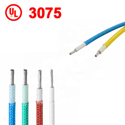 UL3075 10AWG Fio de Silicone com Trança de Fibra de Vidro com Tensão Nominal de 600V e Classificação de Temperatura de 200C para Aquecedores Industriais