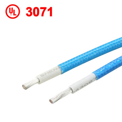 UL3071 Tensão Nominal 600V 200°C Fio Elemento de Aquecimento Flexível Isolado em Silicone com Trança de Fibra de Vidro Resistente a Altas Temperaturas