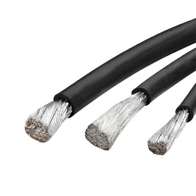 Cable de bateria de silicone de alta temperatura 200C 600V com condutor de cobre enlatado