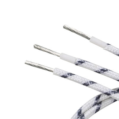 24AWG  7/0.20mm UL3122 silicone Insulated Wire 300V 200C fiber glass braided wire  black white blue yellow